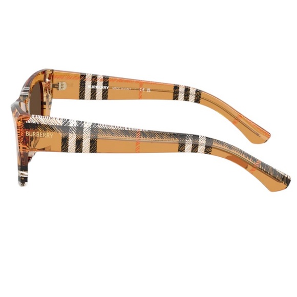 BURBERRY Cat Eye Dark Brown Check Sand Sunglasses BE4441U | Authentic | NWT - Picture 3 of 10